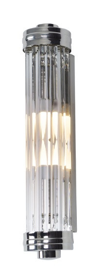 Aplica perete Florence Maxlight Argintiu -W0241  Culoare: Argintiu  Dimensiuni: Lungime 9.5cm, Latime 9cm, Inaltime 40cm   Material structura: Metal  Material abajur: Sticla  Becuri: 2 x 40W E14 230V - nu sunt incluse