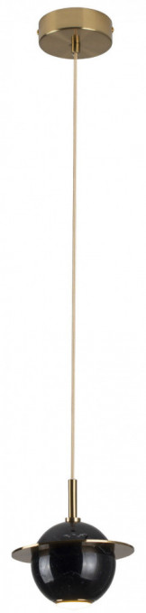 Pendul Uranos Maxlight Auriu Negru -P0414  Culoare: Auriu, Negru  Dimensiuni: Diametru 16cm, Inaltime 11cm - 190cm (max)  Material: Metal, Marmura, Arilic  Becuri: 1 x 5W LED 230V,  350 LM 3000k