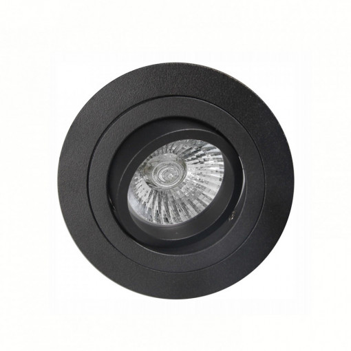 Spot incastrat BASICO Negru -C0007  Culoare: Negru  Dimensiuni: Diametru 9.2cm, Inaltime 2.4cm   Material structura: Metal  Becuri:  1 x GU10 - nu este inclus