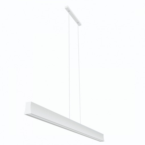 Lustra alba, Lustra moderna alba, Lustra alba din metal, Lustra moderna alba, Lustra living, Lustra living alba, Lustra moderna, Lustra dormitor, Lustra dormitor alba, Lustra metal, Lustra cu led, Lustra forma liniara, Lustra minimalista