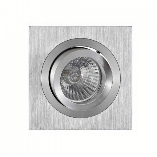Spot incastrat BASICO Aluminiu polishat -C0006  Culoare: Aluminiu polishat  Dimensiuni: Lungime 9.2, Latime 9.2cm, Inaltime 2.4cm   Material structura: Metal  Becuri:  1 x GU10 - nu este inclus