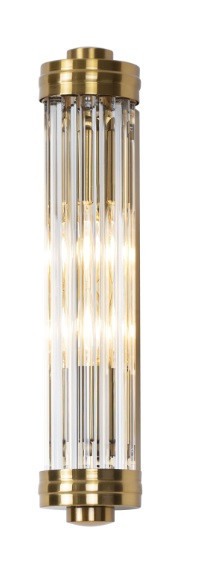 Aplica perete Florence Maxlight Auriu -W0240  Culoare: Auriu  Dimensiuni: Lungime 9.5cm, Latime 9cm, Inaltime 40cm   Material structura: Metal  Material abajur: Sticla  Becuri: 2 x 40W E14 230V - nu sunt incluse