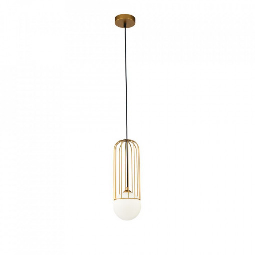 Pendul modern auriu cu glob sticla Maytoni Telford S
