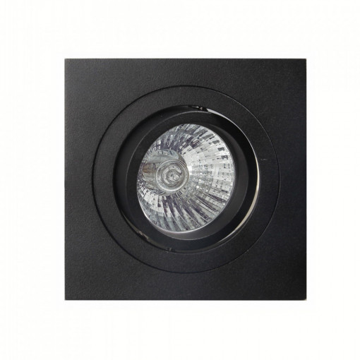 Spot incastrat BASICO Negru -C0008  Culoare: Negru  Dimensiuni: Lungime 9.2, Latime 9.2cm, Inaltime 2.4cm   Material structura: Metal  Becuri:  1 x GU10 - nu este inclus