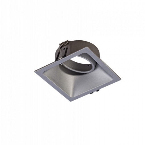 Spot incastrat COMFORT Gri -C0163  Culoare: Gri  Dimensiuni: Lungime 9.2cm, Latime 9.2cm, Inaltime 4cm   Material structura: Metal  Becuri:  1 x GU10 - nu este inclus