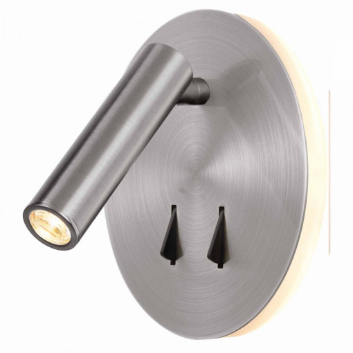Aplica nickel, Aplica dormitor nickel, Aplica rotunda nickel, Aplica moderna liniara, Aplica perete metal, Lampa de perete, Aplica dormitor, Iluminat interior, Aplica perete moderna, Aplica living, Aplica moderna dormitor, Aplica dormitor moderna, Aplica 
