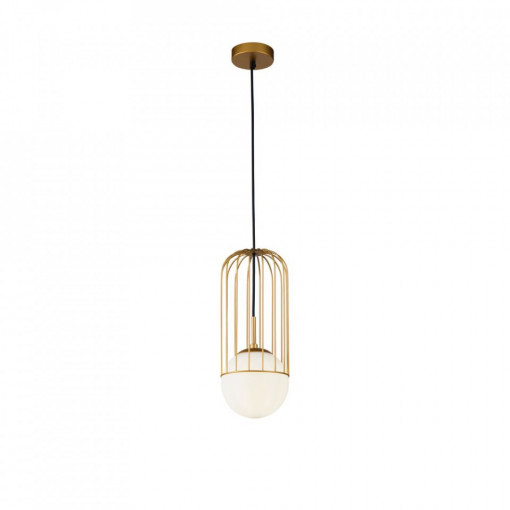 Pendul modern auriu cu glob sticla Maytoni Telford S