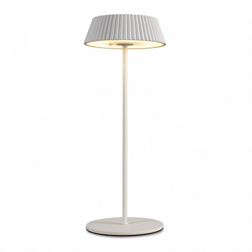 Lampa alba, Lampa de masa pentru exterior, Lampa exterior, Lampa exterior alba, Lampa pentru exterior, Lampa pentru masa, Veioza masa exterior, Veioza masa terasa, Lampa terasa, Iluminat exterior, Iluminat masa, Lampa iluminat terasa