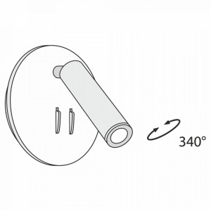 Aplica perete Maytoni Ios176 Negru- 6W-B