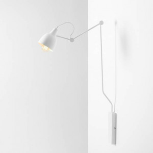 Aplica perete moderna alba din metal tip lampa Aldex Aida 
