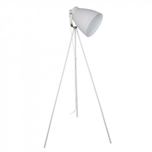 Lampadar modern alb cu detalii din nickel Italux Franklin