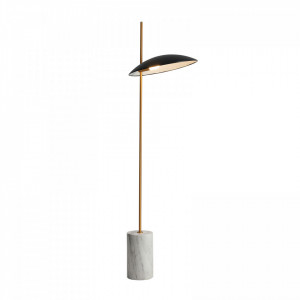 Lampadar modern auriu din marmura cu detalii negre Italux Vilai