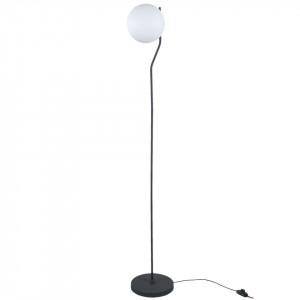 Lampadar modern negru liniar cu glob de sticla Italux Carim