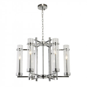 Lustra moderna chrome din metal si sticla Italux Aspen