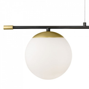 lustra aurie, lustra moderna, lustra cu globuri de sticla, lustra dormitor, lustra living, lustra bucatarie, lustra neagra