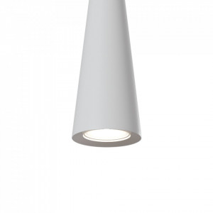 Pendul Maytoni Nevill Alb -01-W  Culoare: Alb  Dimensiuni: Diametru 10cm, Inaltime 36cm (min) 158cm (max)  Material structura: Metal  Becuri: 1 x GU10 (40W)  Greutate: 0.4kg