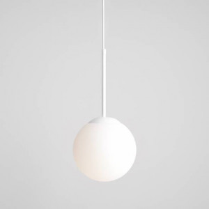 Pendul modern alb cu glob de sticla Aldex Bosso d20