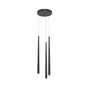 Plafoniera moderna neagra cu 3 pendule Maytoni Cascade