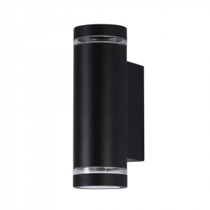 Aplica perete exterior moderna neagra cu led 3k Italux Fondo 2