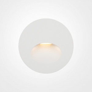 Aplica perete exterior moderna rotunda alba cu led Maytoni Bil