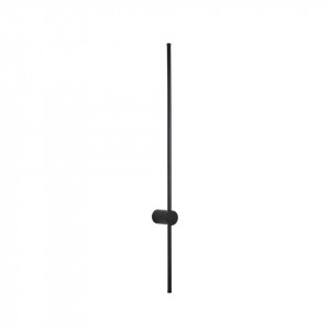 Aplica perete moderna neagra din metal liniara Italux Vincent h80