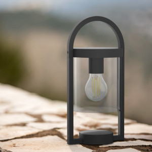 Lampa grafit, Lampa de masa pentru exterior, Lampa exterior, Lampa exterior grafit, Lampa pentru exterior, Lampa pentru masa, Veioza masa exterior, Veioza masa terasa, Lampa terasa, Iluminat exterior, Iluminat masa, Lampa iluminat terasa