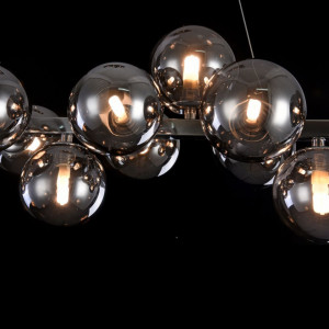 lustra moderna, lustra cu globuri, lustra living, lustra argintie, candelabru, lustra sufragerie, lustra dining