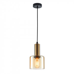 Pendul modern alama cu sticla bej Italux Santia