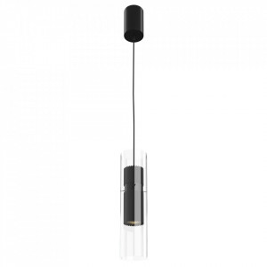 Pendul modern negru din aluminiu si sticla Maytoni Dynamics