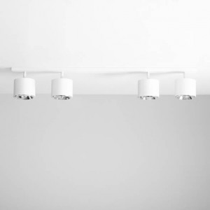 Plafoniera moderna alba din metal cu 4 becuri Aldex Bot 2x2