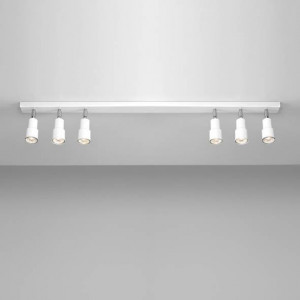 Plafoniera moderna alba din metal cu 6 becuri Aldex Aspo 2x3
