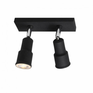 Plafoniera moderna neagra din metal cu 2 becuri Aldex Aspo 