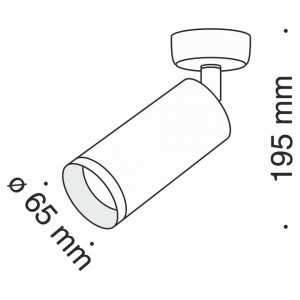 Spot aplicat Maytoni Focus S Auriu 5- 01MG