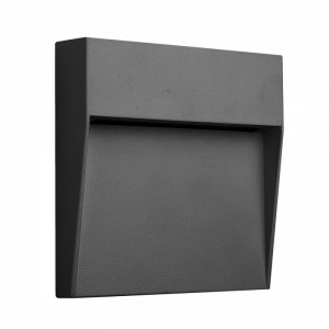 Aplica perete exterior moderna patrata grafit cu led Mantra Baker M