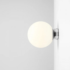 Aplica perete moderna chrome cu glob de sticla Aldex Ball M