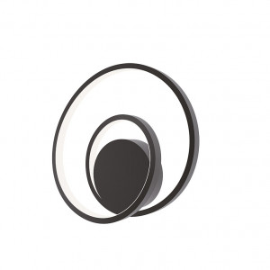 Aplica perete moderna neagra minimalista rotunda Fan Europe Lieve