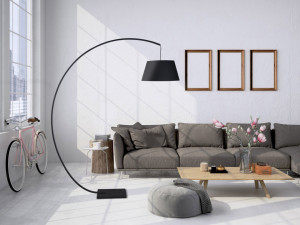 Lampadar Celia Maxlight Negru -F0046  Culoare: Negru  Dimensiuni:  Diametru abajur min. 35 cm, max. 49 cm, Inaltime abajur 25cm  Diametru suport 40 cm   Inaltime 212cm  Material: Metal Becuri: 1 x 60W E27 230V - nu sunt incluse