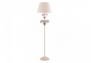 Lampadar modern alb cu flori aplicate Fan Europe Ortensia