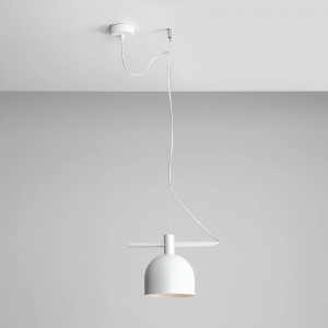 Lustra moderna alba din metal cu un bec Aldex Beryl 