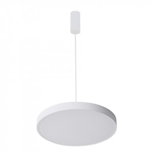 Lustra moderna alba rotunda cu led Italux Orbital 4000k