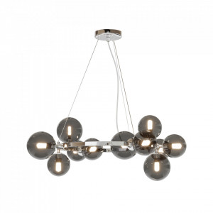 Lustra moderna chrome cu 11 globuri de sticla fumurie Maytoni Dallas