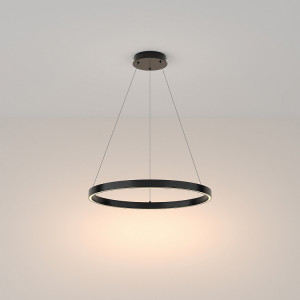 Lustra moderna neagra cu un cerc led Maytoni Rim M