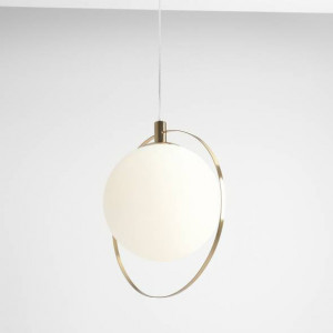 Pendul modern auriu cu glob de sticla Aldex Aura