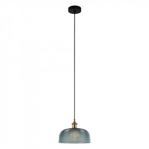Pendul modern negru cu sticla albastra Italux Davide