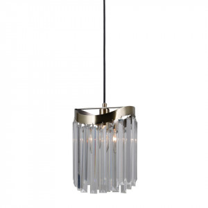 Pendul modern nickel din metal cu cristale Italux Sabriga