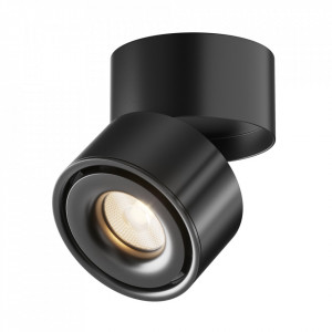 Spot aplicat modern negru rotund dimabil Maytoni Yin 3000K