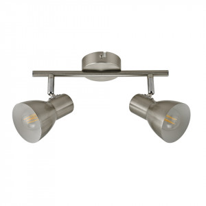 Spot aplicat modern nickel din metal cu 2 brate Italux Riad