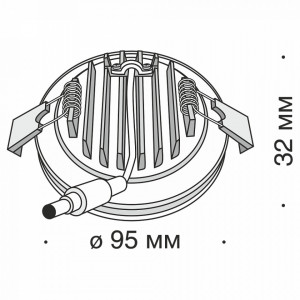 Spot incastrat Maytoni Phanton Negru- L12B