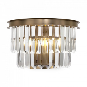 Aplica perete Maytoni Revero Alama -01BS  Culoare: Alama  Dimensiuni: Lungime 33cm, Latime 16.5cm, Inaltime 24.5cm  Material structura: Metal  Material abajur: Sticla  Becuri: 1 x E14 (40W) - nu sunt incluse  Greutate: 4.9kg
