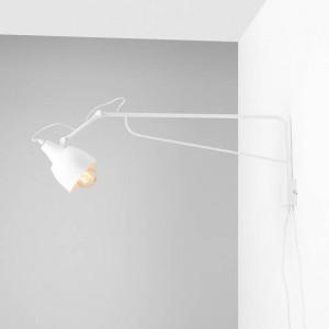Aplica perete moderna alba din metal tip lampa Aldex Soho L